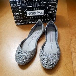Mini Melissa Silver Glitter Ballet
